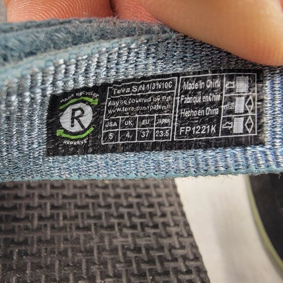 Teva Midform Universal Kids 5 Metallic Blue Sandals Beach Summer Casual 1131610C - Picture 7 of 13